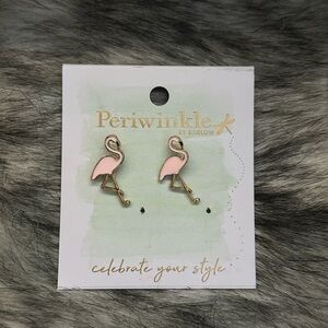 Periwinkle by Barlow Pink Flamingo Earrings